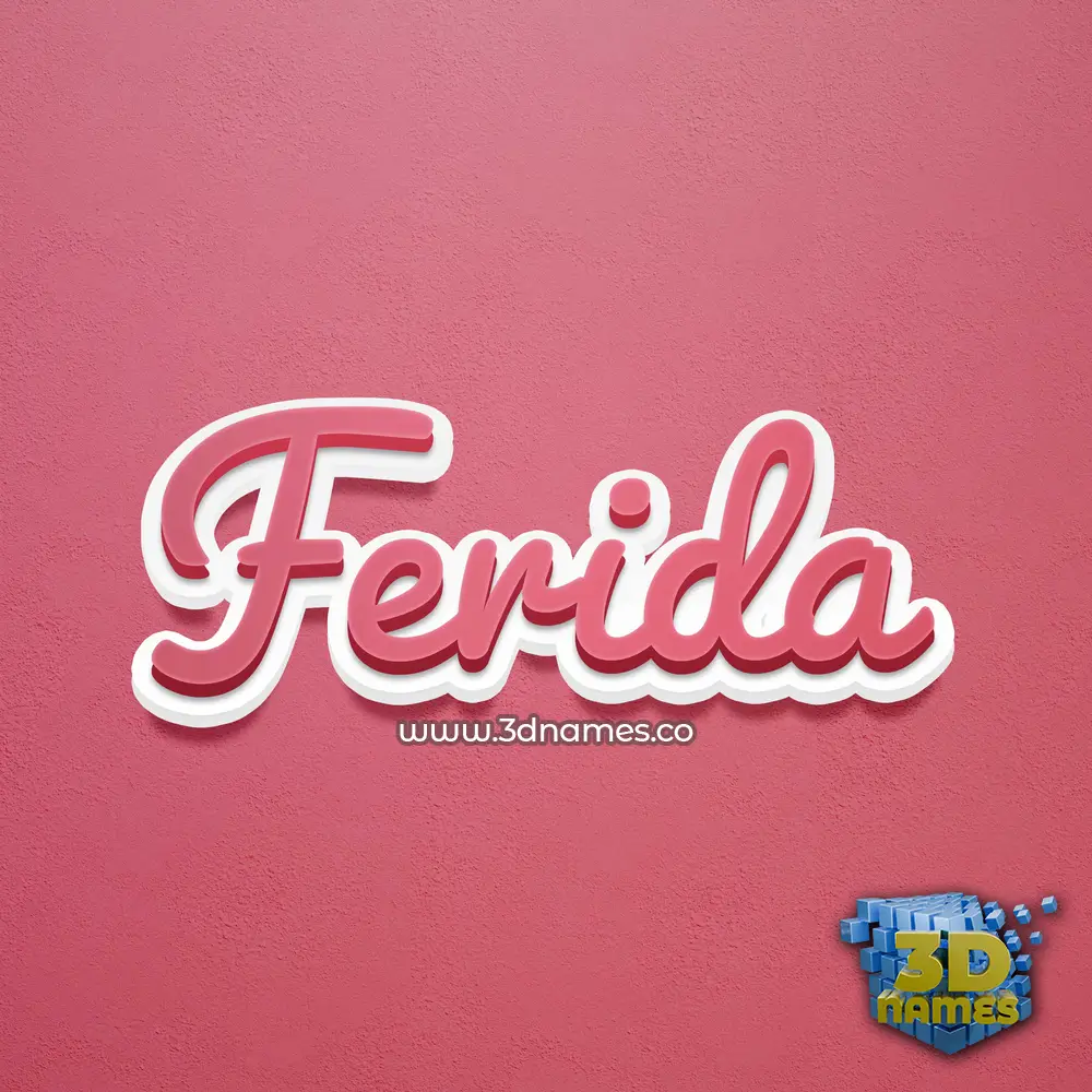 ferida in Red Scribble style - 3D name wallpaper