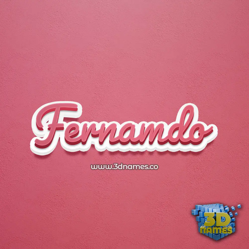fernamdo in Red Scribble style - 3D name wallpaper