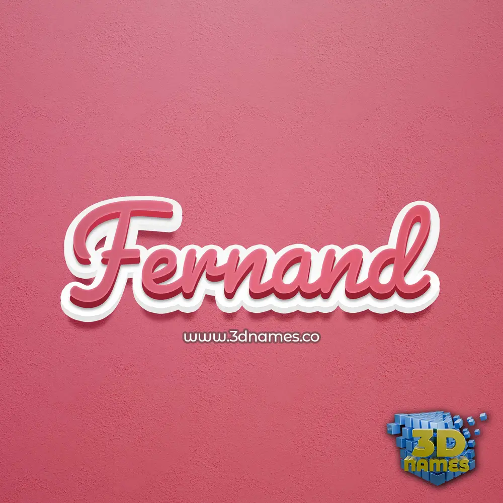 fernand in Red Scribble style - 3D name wallpaper