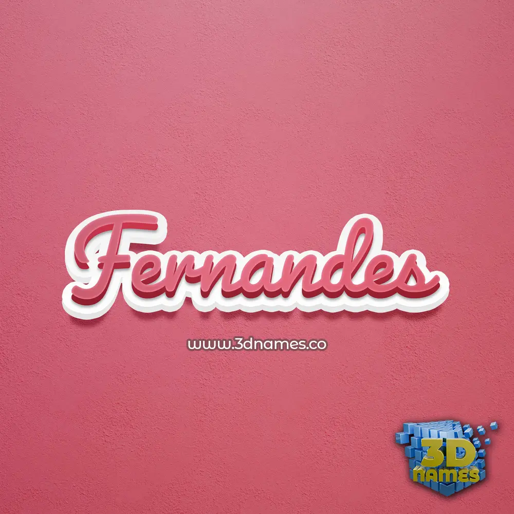fernandes in Red Scribble style - 3D name wallpaper