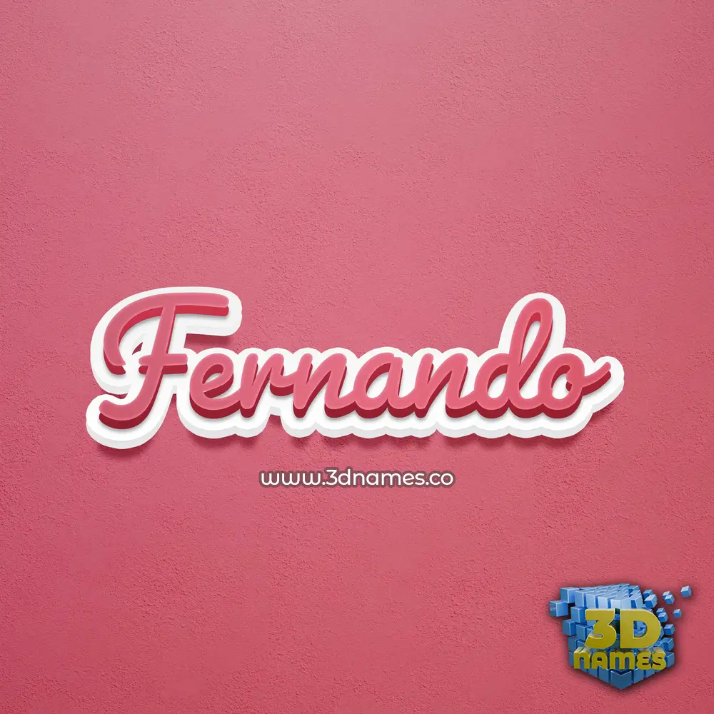 fernando in Red Scribble style - 3D name wallpaper