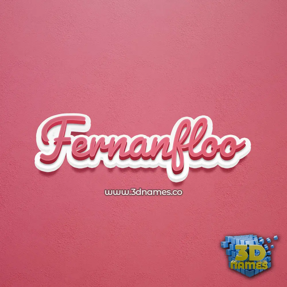 fernanfloo in Red Scribble style - 3D name wallpaper