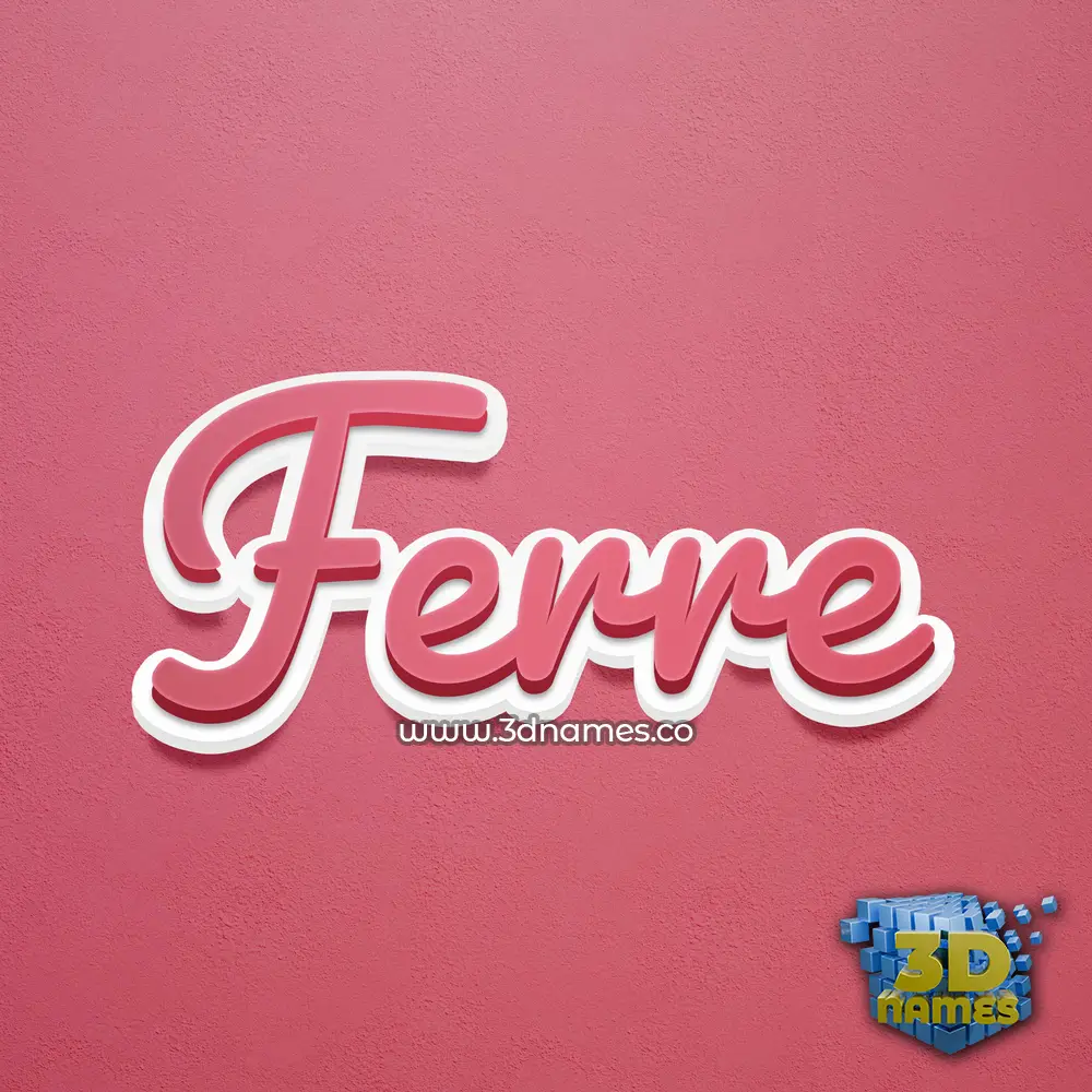 ferre in Red Scribble style - 3D name wallpaper