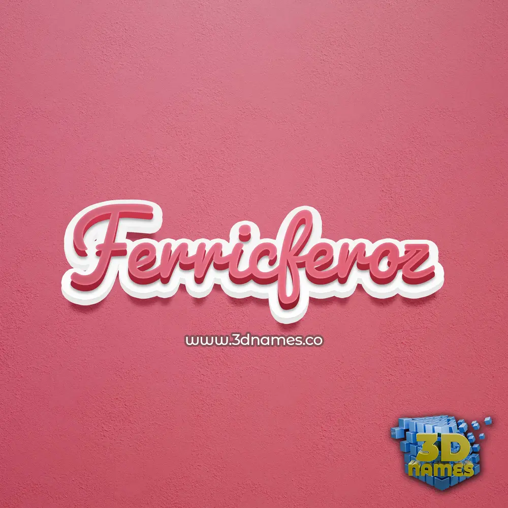 ferricferoz in Red Scribble style - 3D name wallpaper