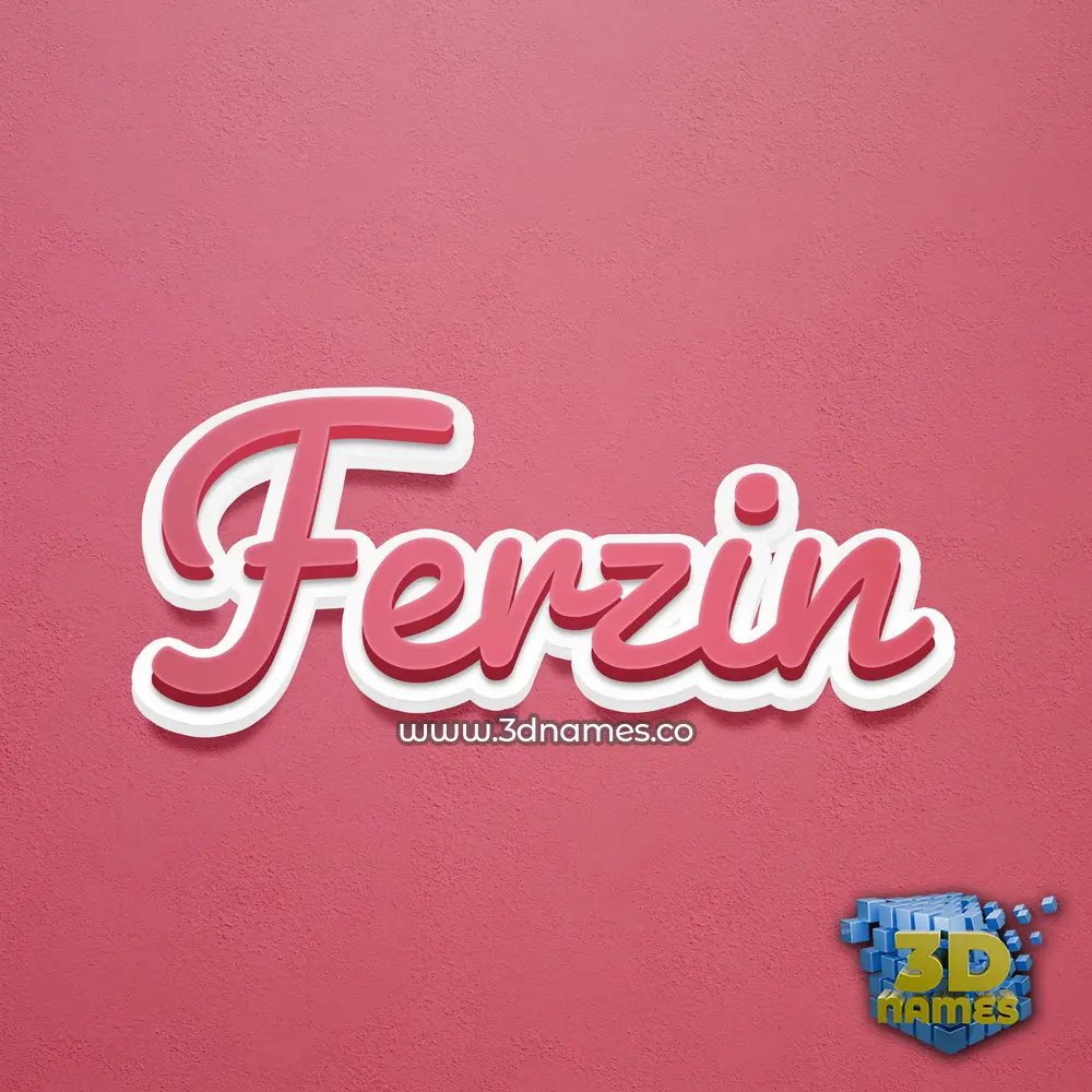 ferzin in Red Scribble style - 3D name wallpaper