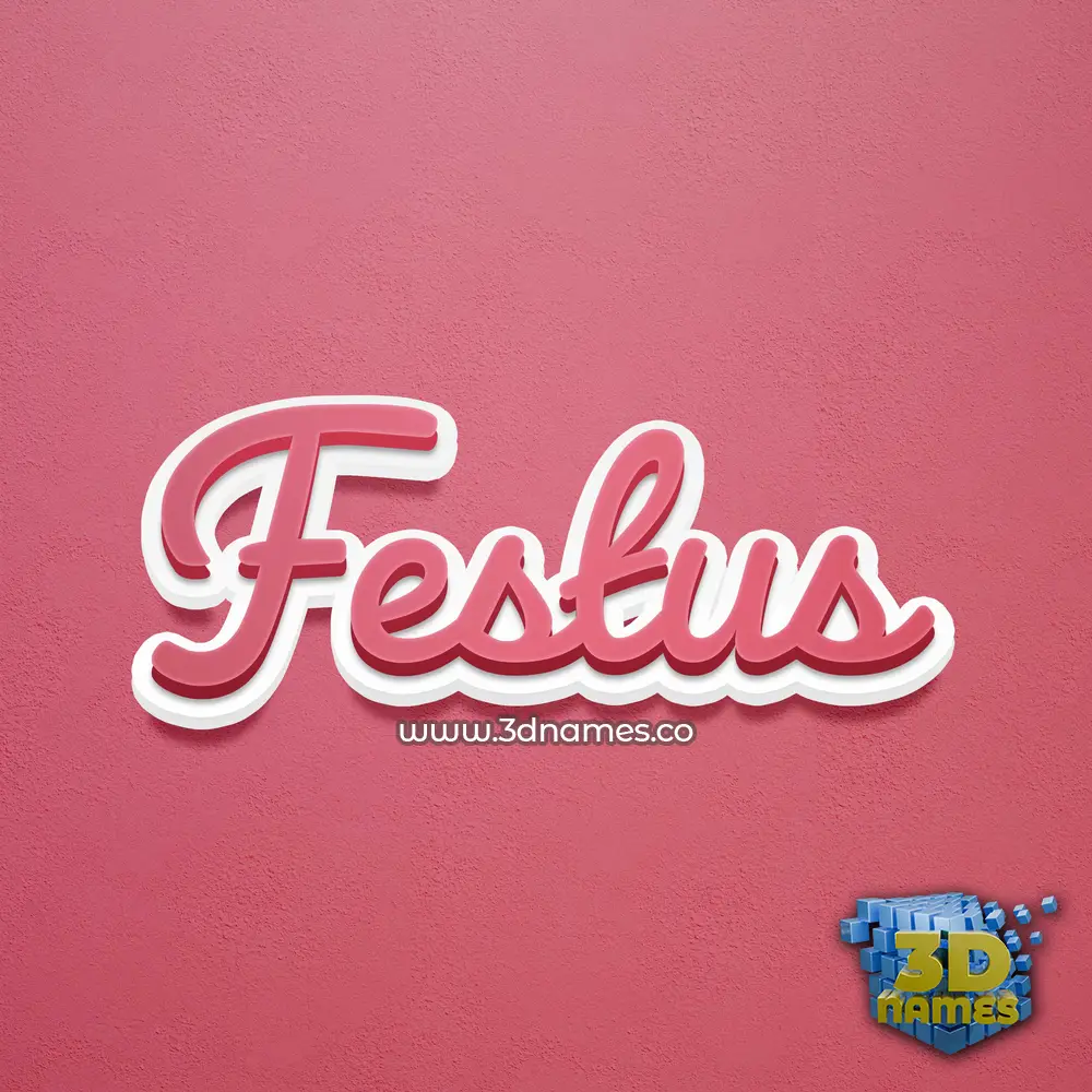 festus in Red Scribble style - 3D name wallpaper
