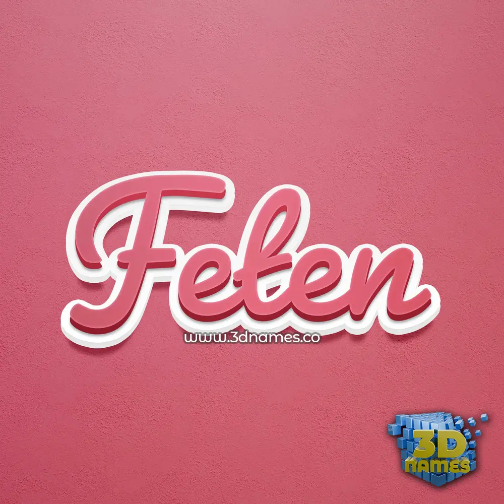 feten in Red Scribble style - 3D name wallpaper