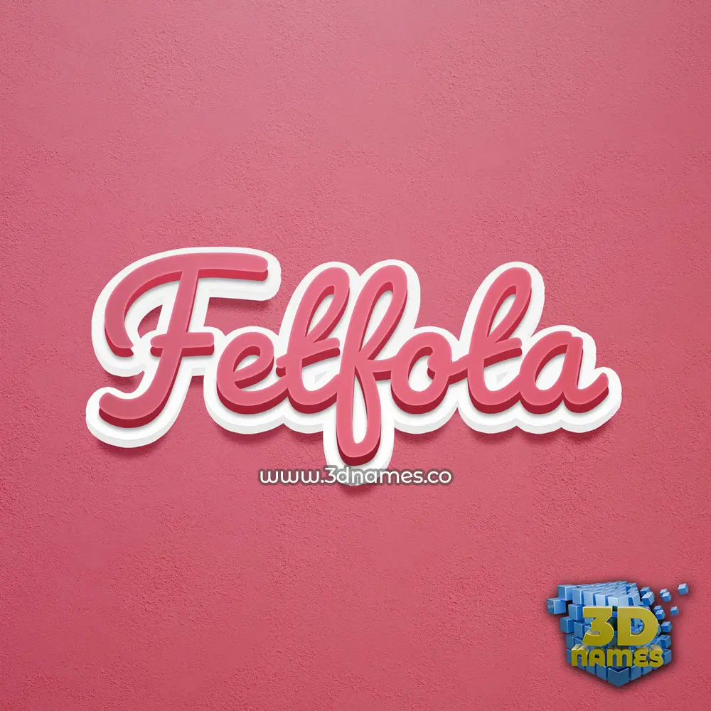 fetfota in Red Scribble style - 3D name wallpaper