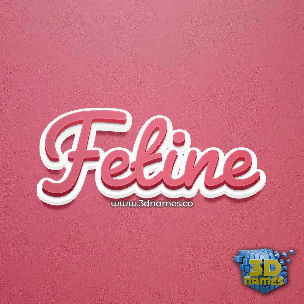 fetine in Red Scribble style - 3D name wallpaper