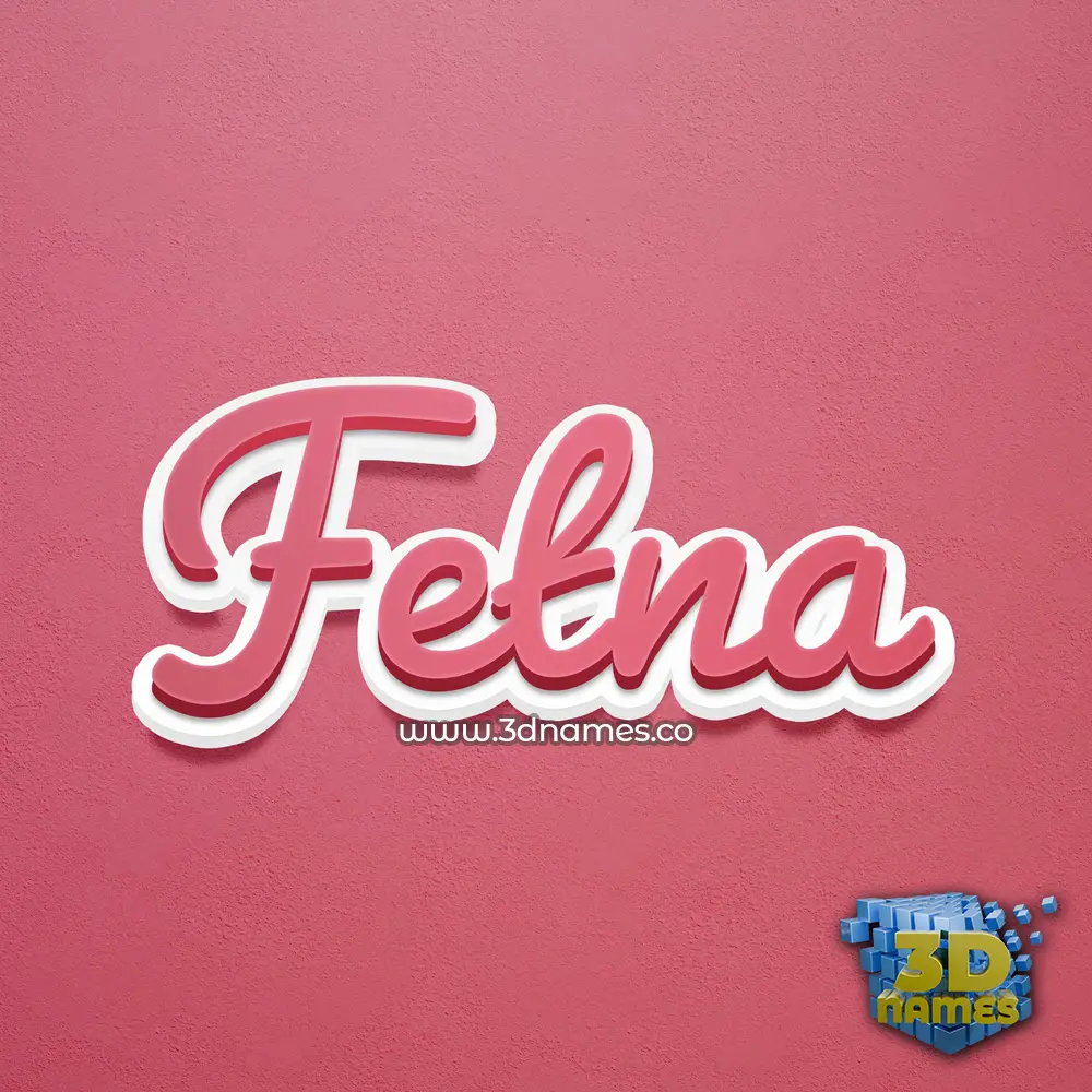 fetna in Red Scribble style - 3D name wallpaper