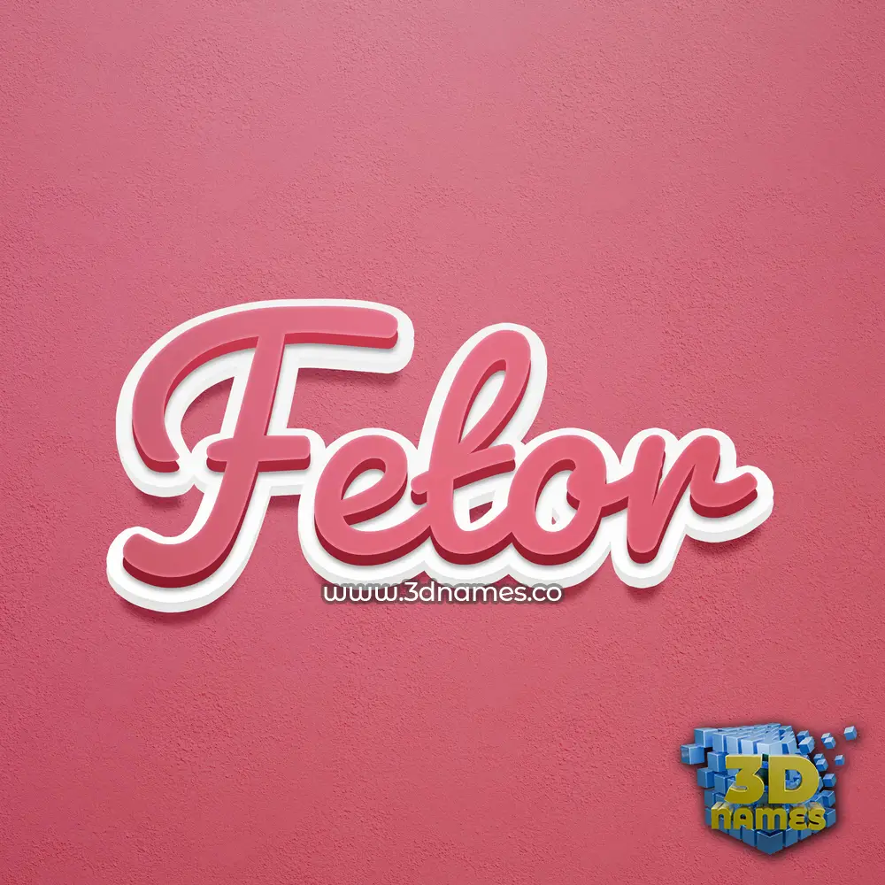 fetor in Red Scribble style - 3D name wallpaper