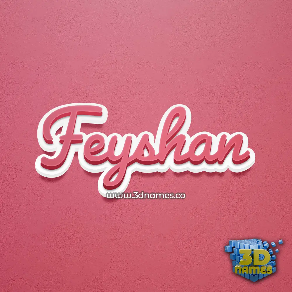 feyshan in Red Scribble style - 3D name wallpaper