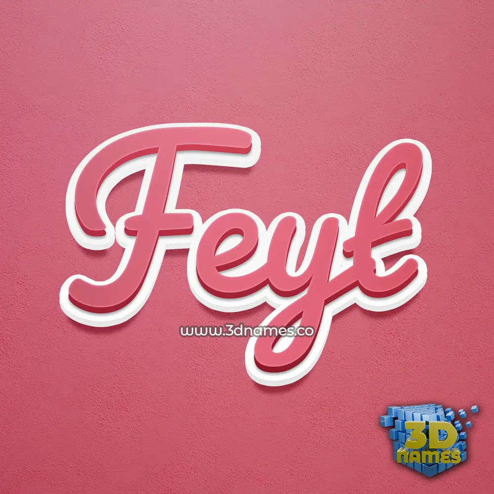 feyt in Red Scribble style - 3D name wallpaper
