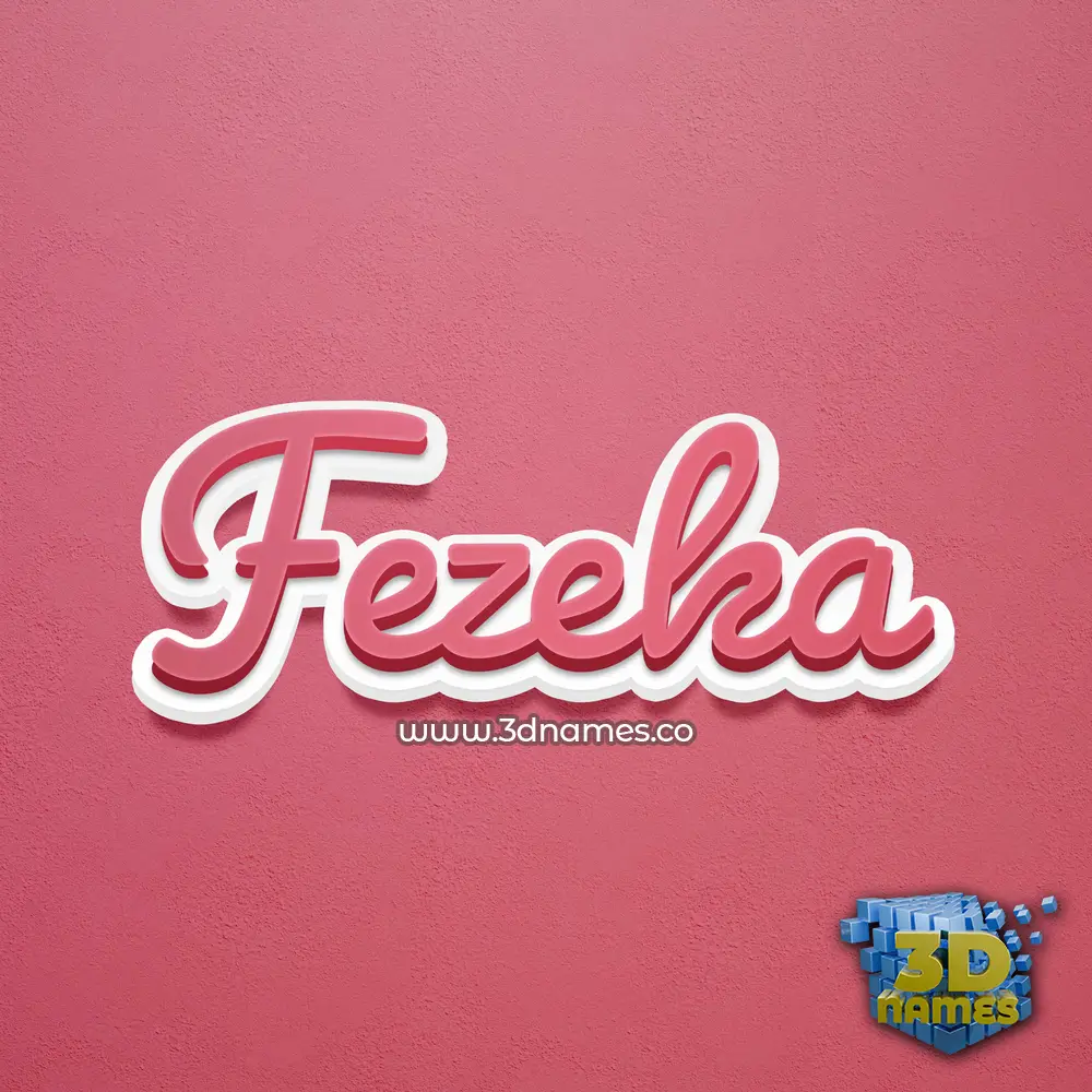 fezeka in Red Scribble style - 3D name wallpaper