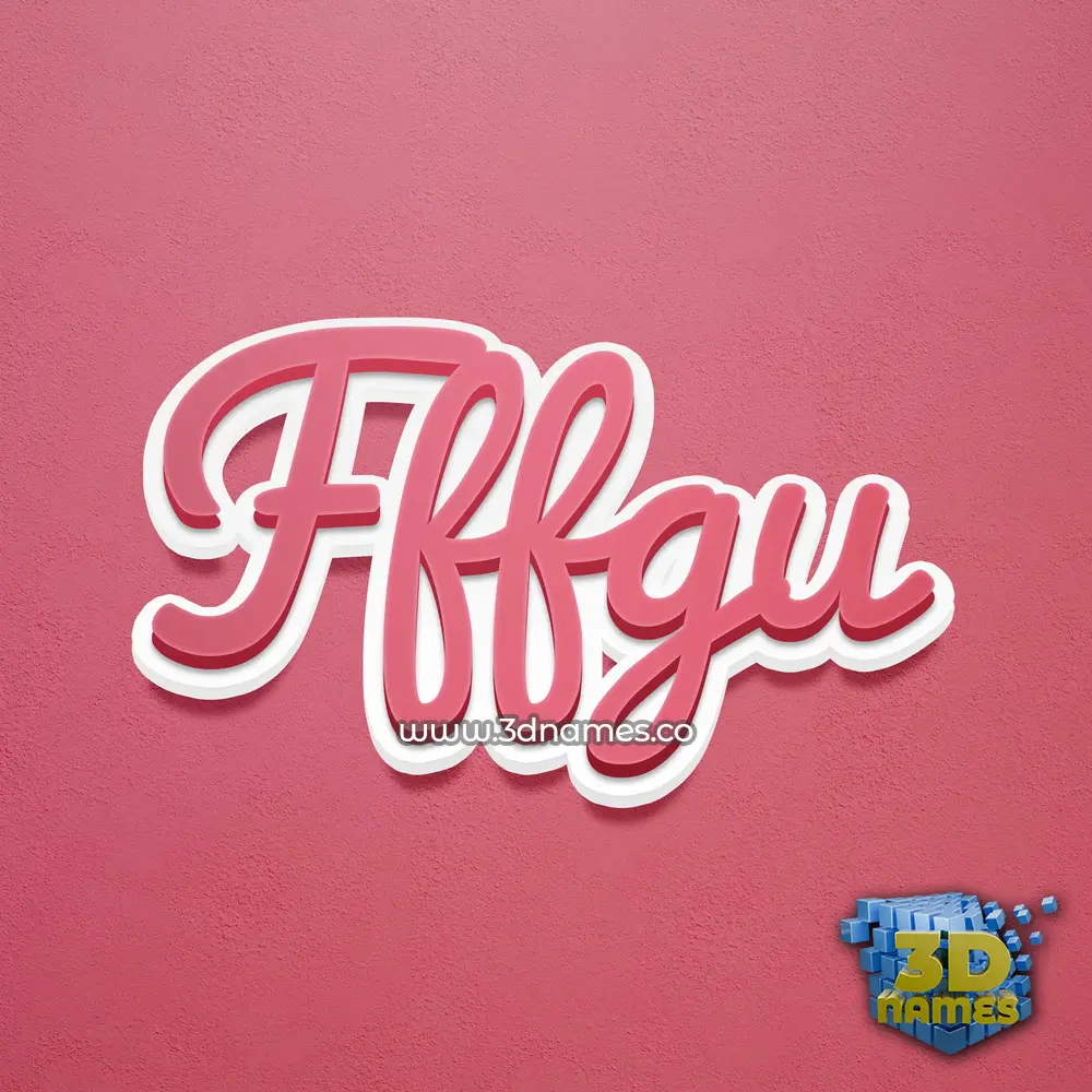 fffgu in Red Scribble style - 3D name wallpaper