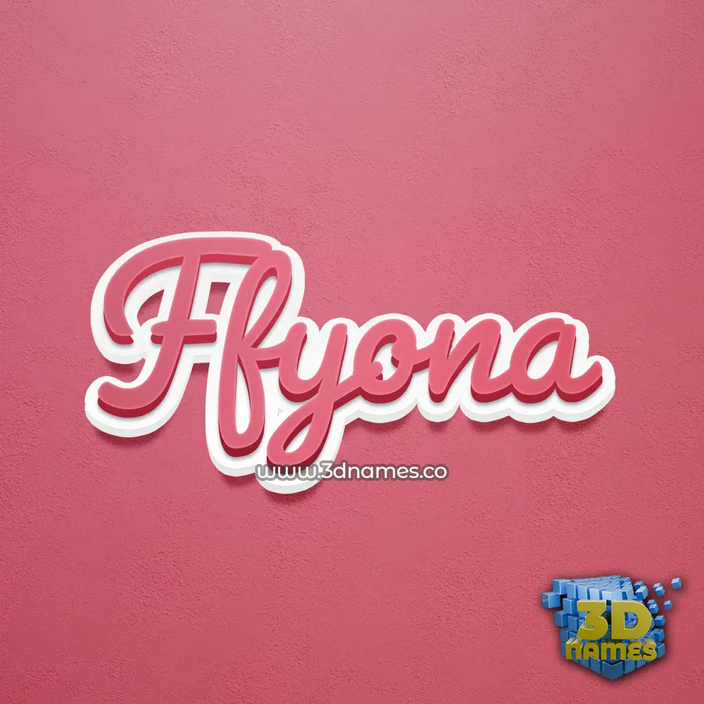 ffyona in Red Scribble style - 3D name wallpaper