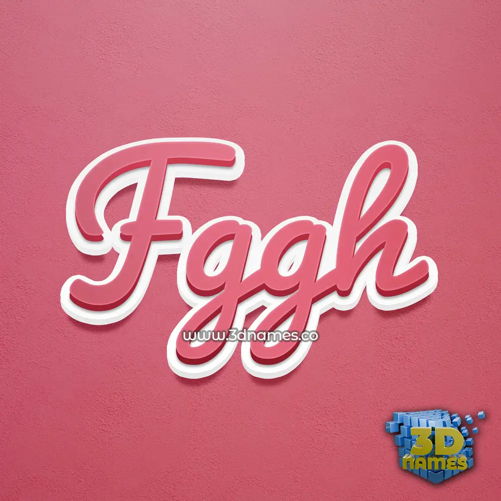 fggh in Red Scribble style - 3D name wallpaper