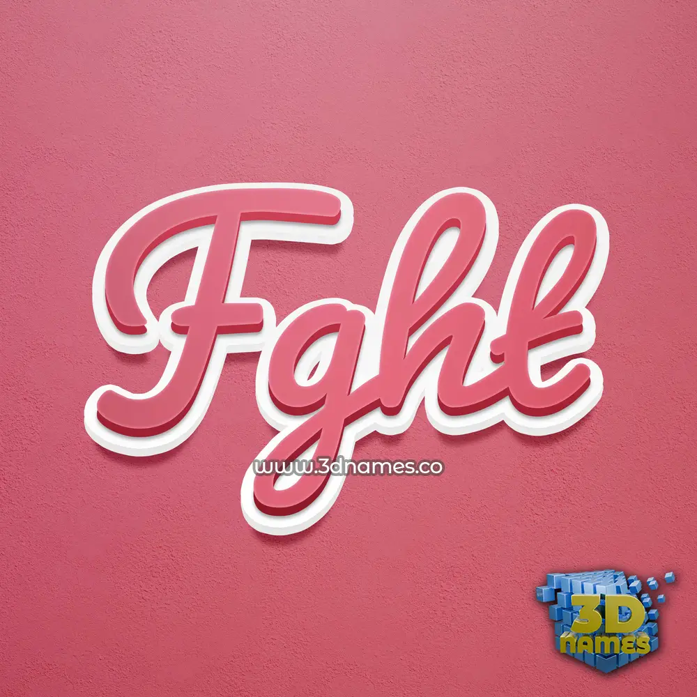 fght in Red Scribble style - 3D name wallpaper