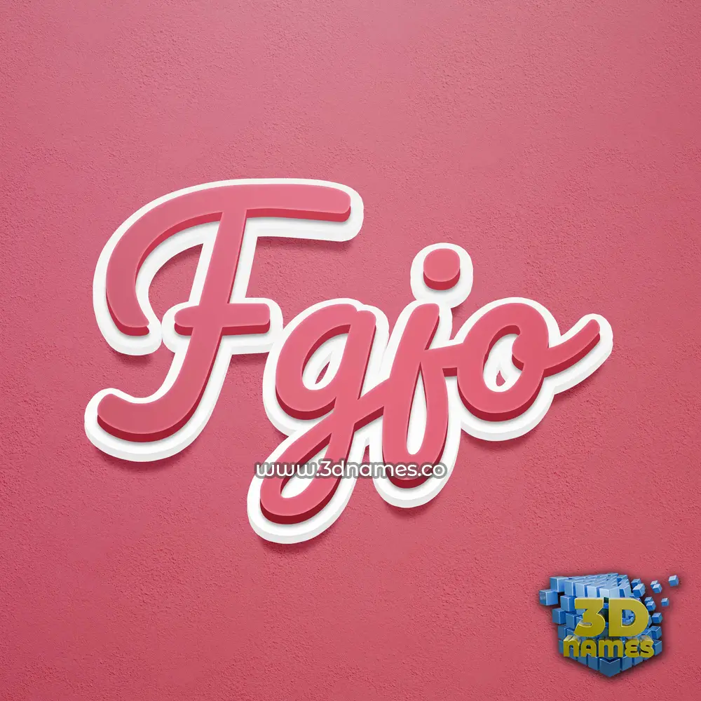 fgjo in Red Scribble style - 3D name wallpaper