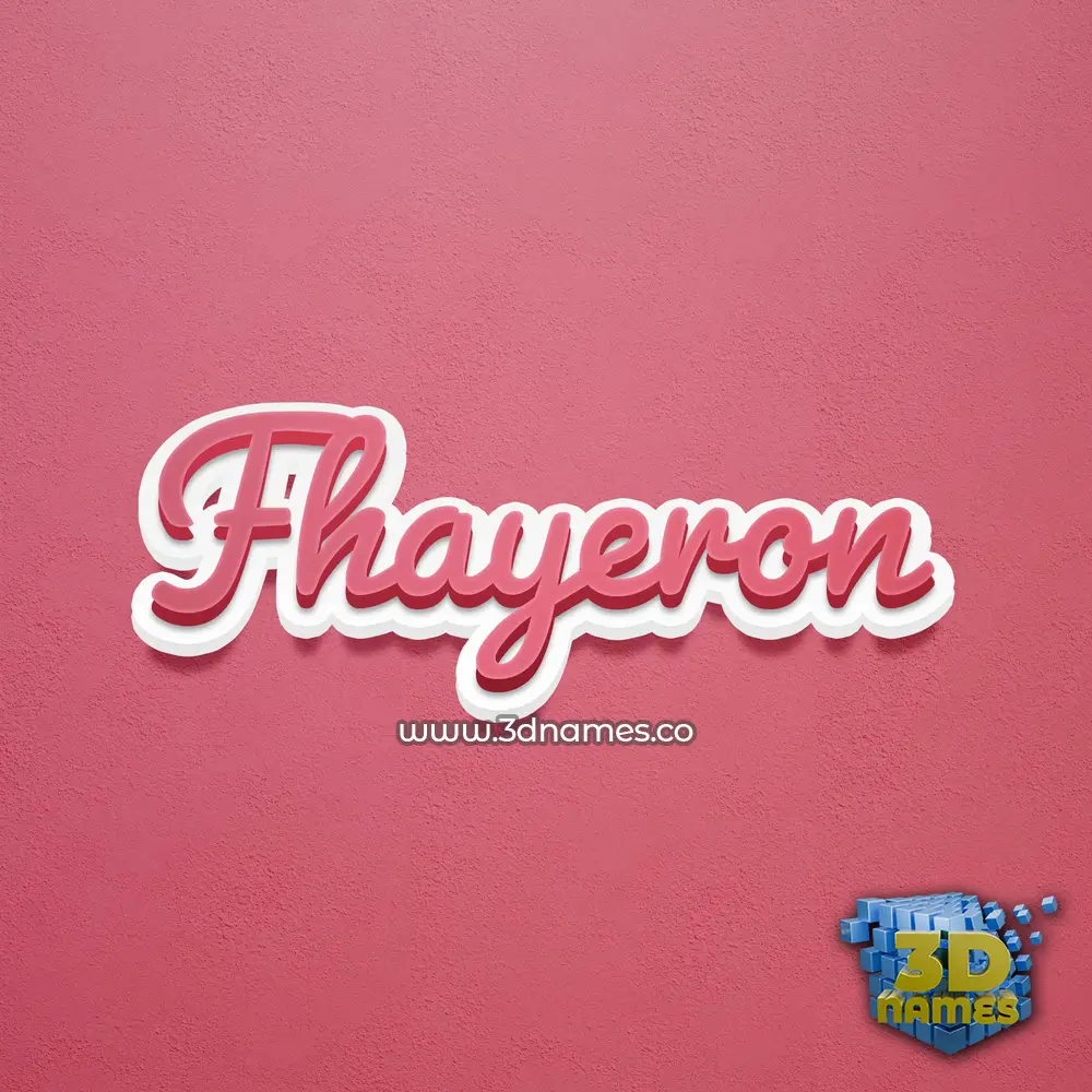 fhayeron in Red Scribble style - 3D name wallpaper
