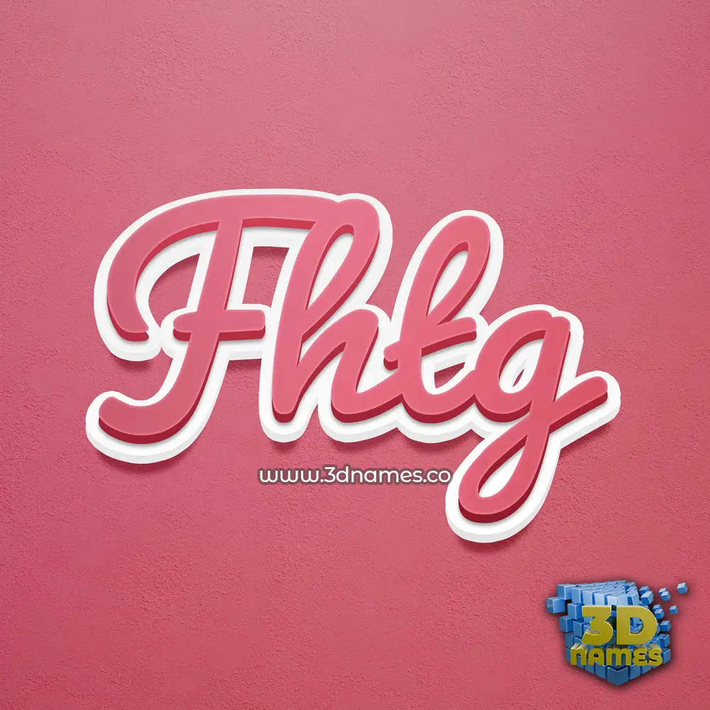 fhtg in Red Scribble style - 3D name wallpaper