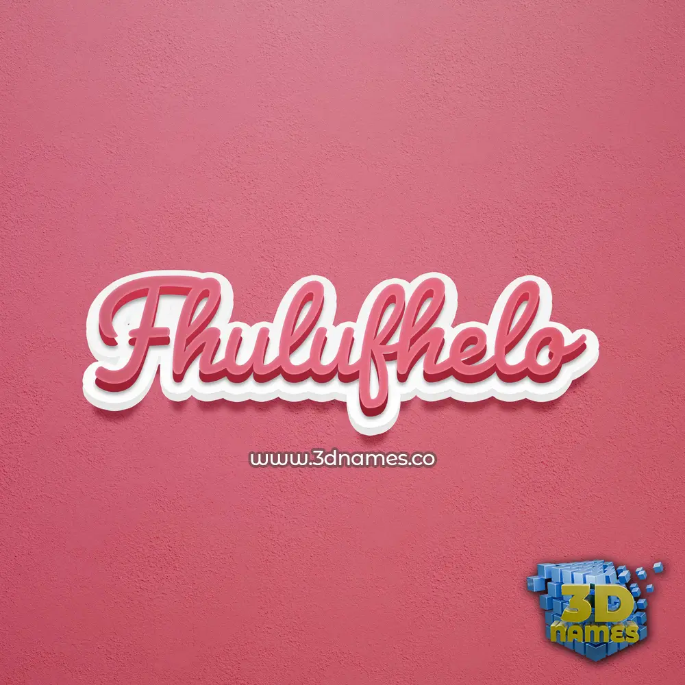 fhulufhelo in Red Scribble style - 3D name wallpaper