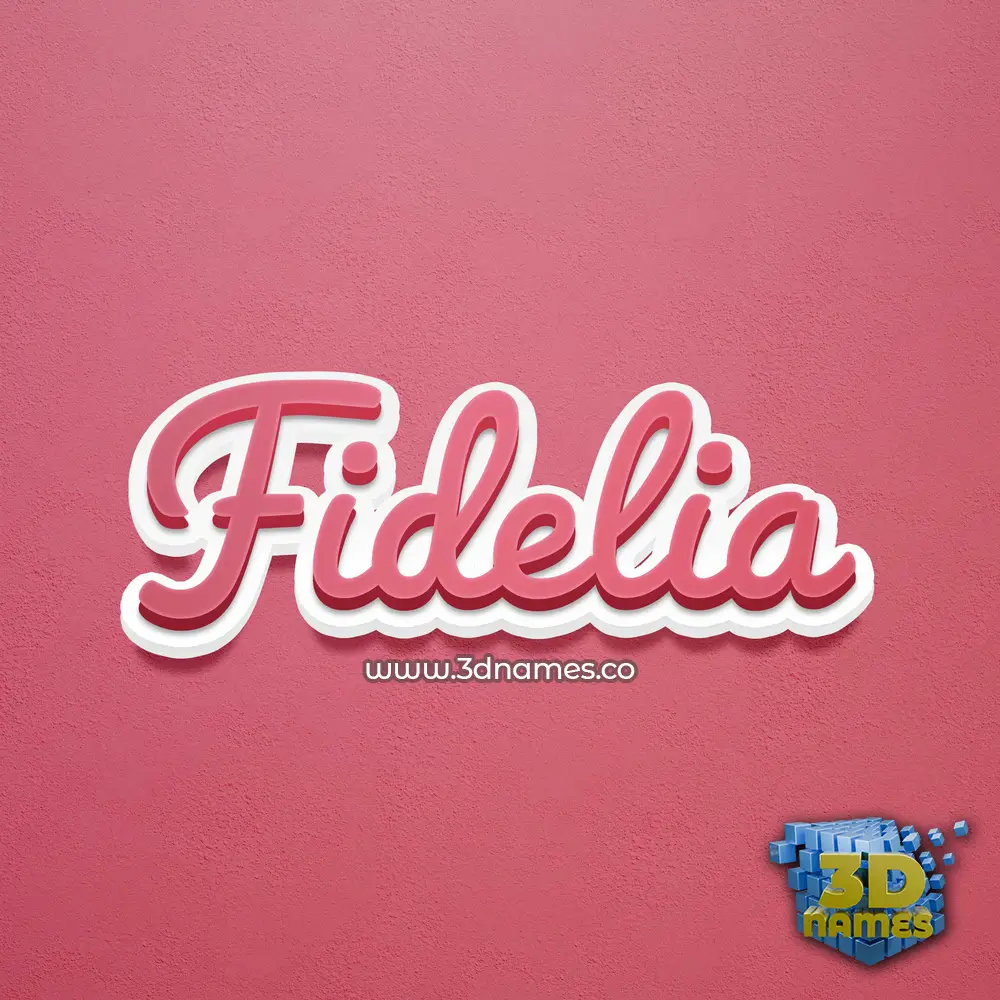 fidelia in Red Scribble style - 3D name wallpaper