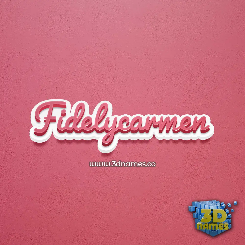 fidelycarmen in Red Scribble style - 3D name wallpaper