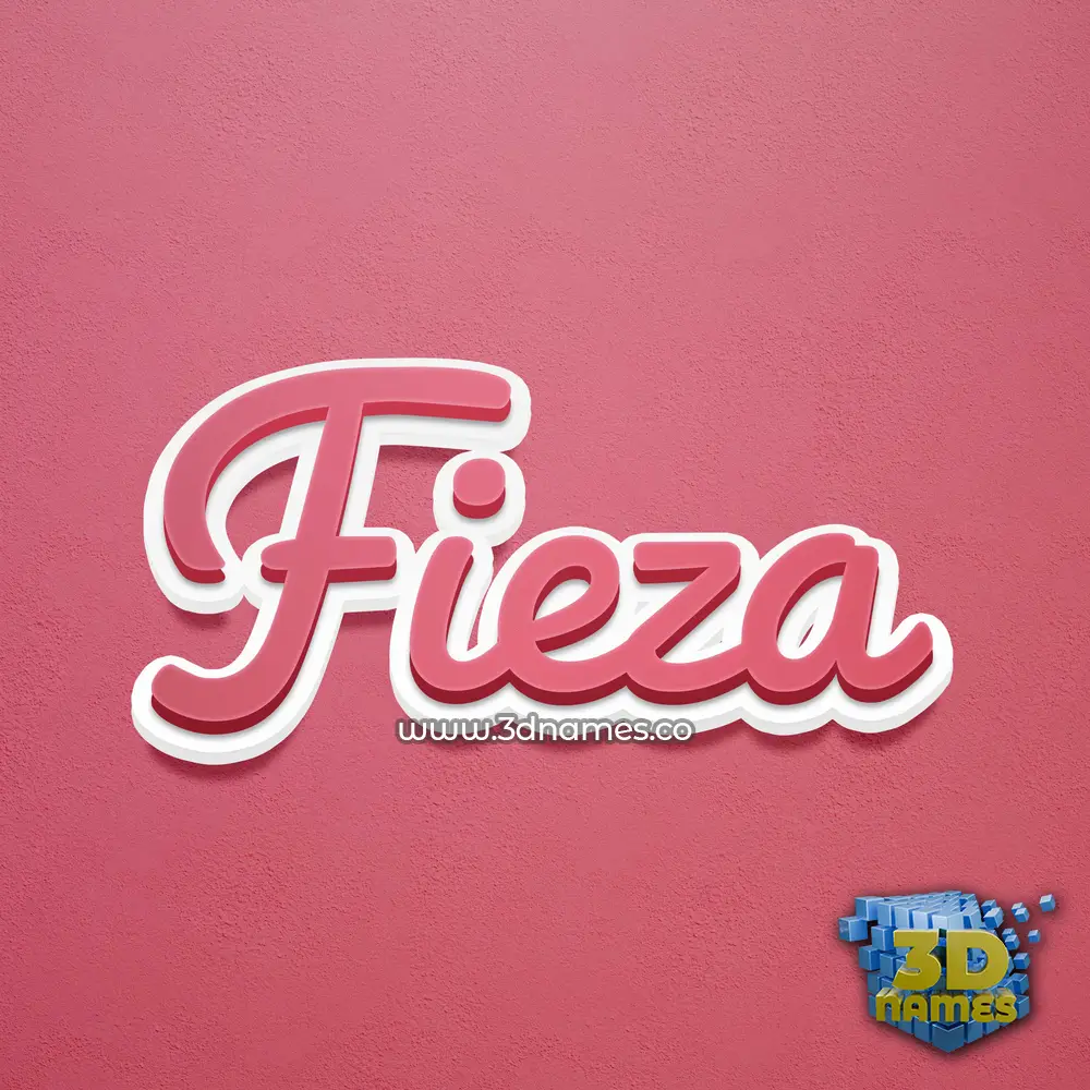 fieza in Red Scribble style - 3D name wallpaper