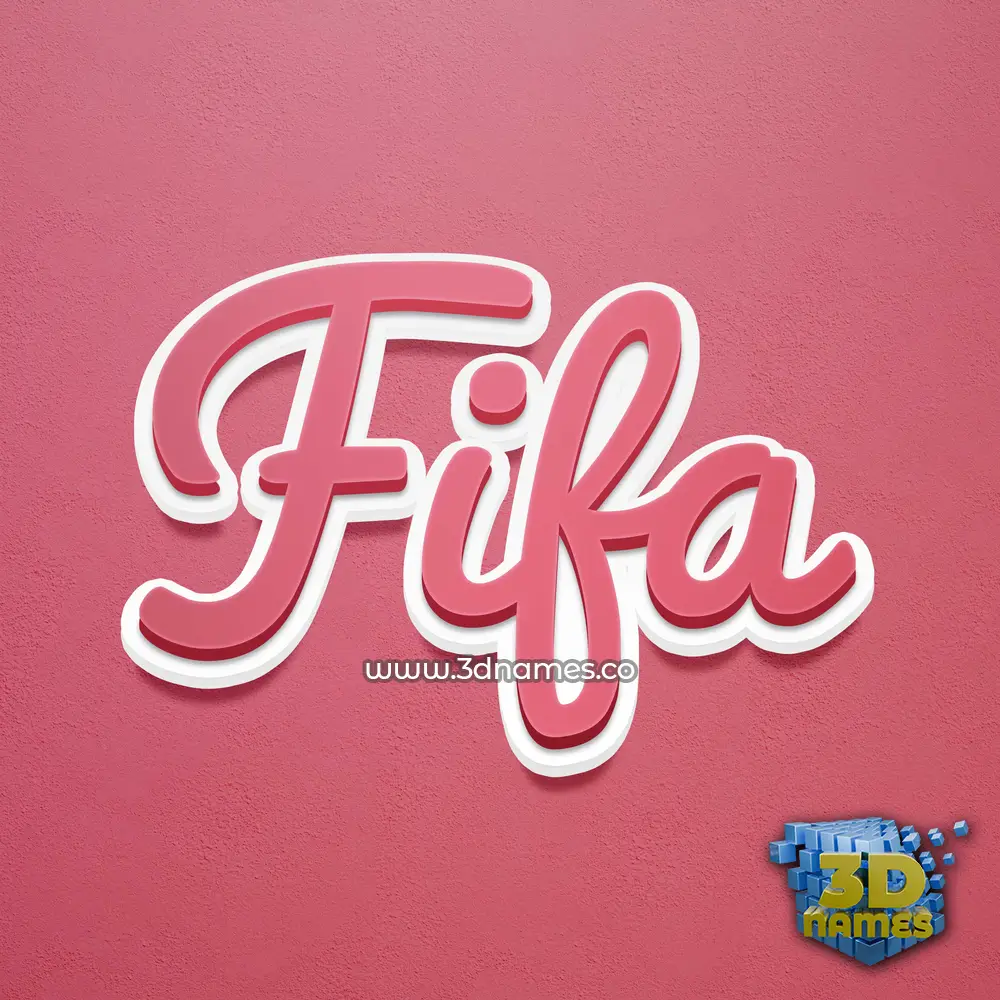fifa in Red Scribble style - 3D name wallpaper