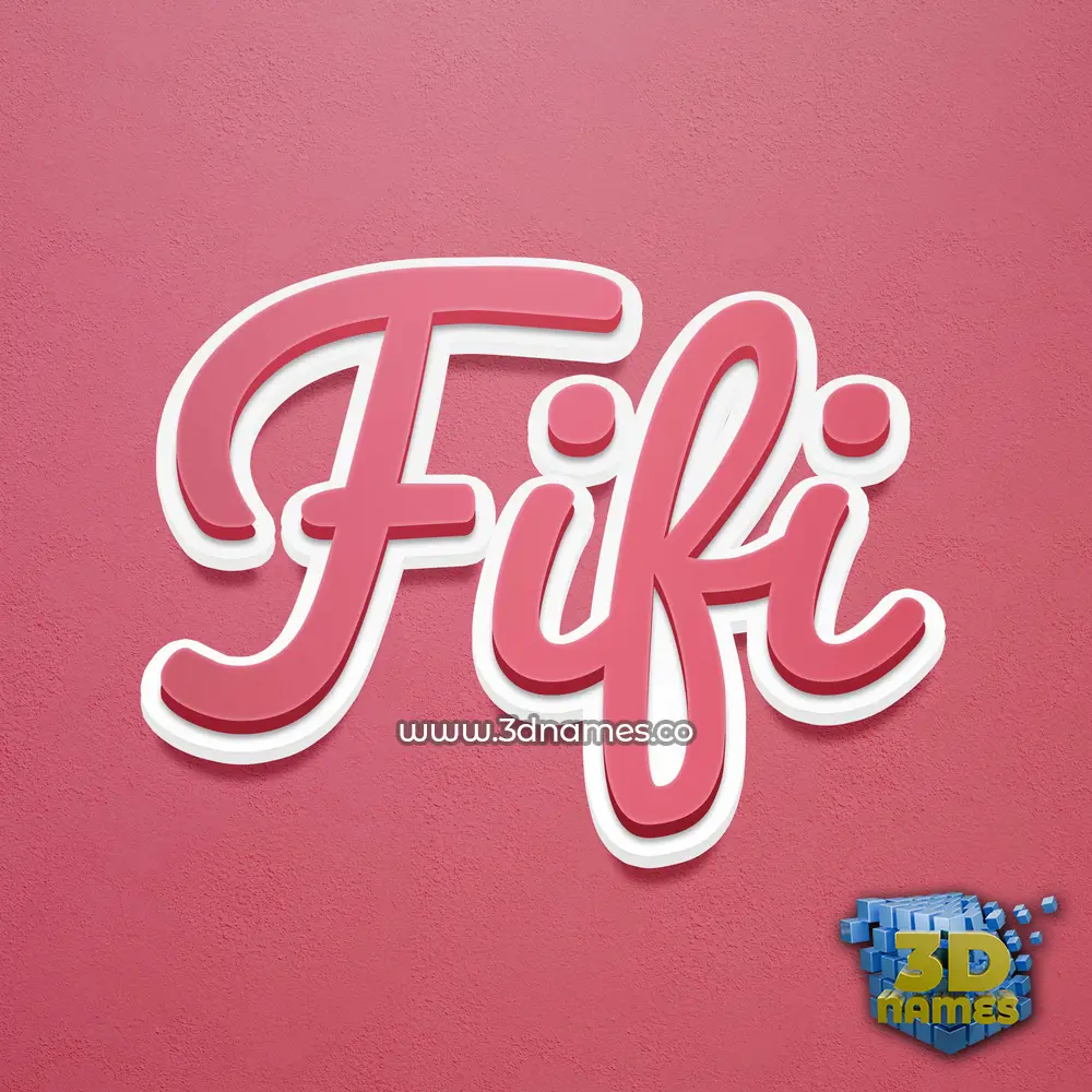 fifi in Red Scribble style - 3D name wallpaper