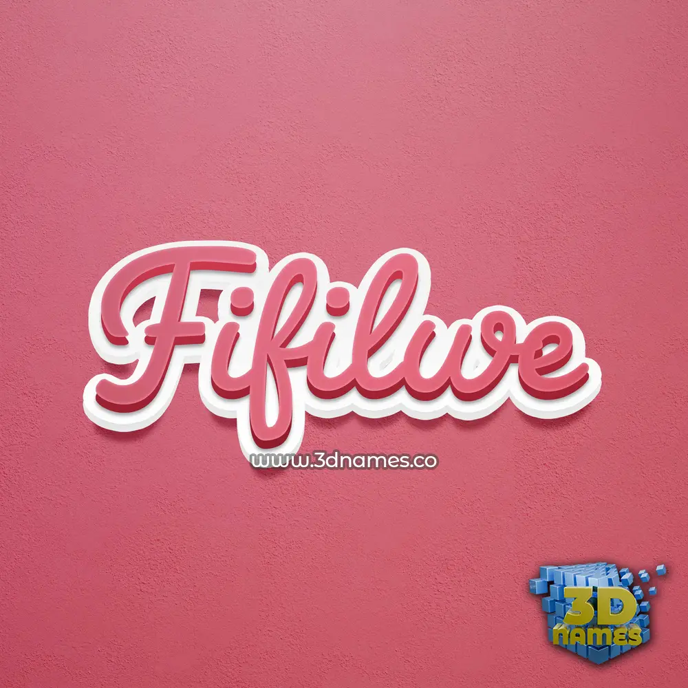 fifilwe in Red Scribble style - 3D name wallpaper
