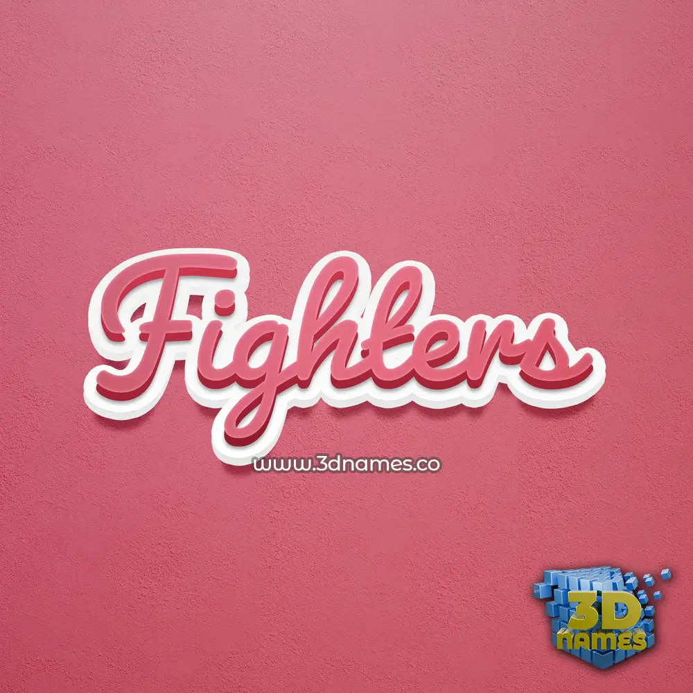 fighters in Red Scribble style - 3D name wallpaper