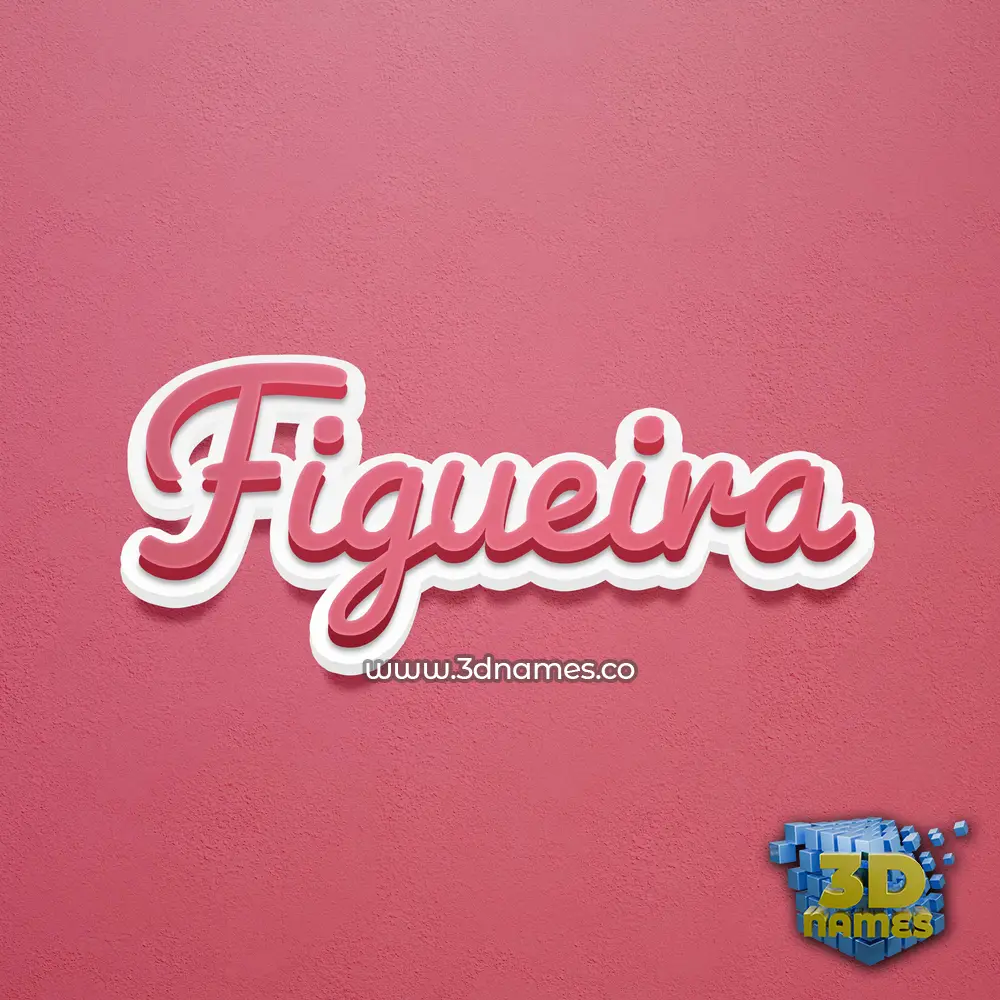 figueira in Red Scribble style - 3D name wallpaper