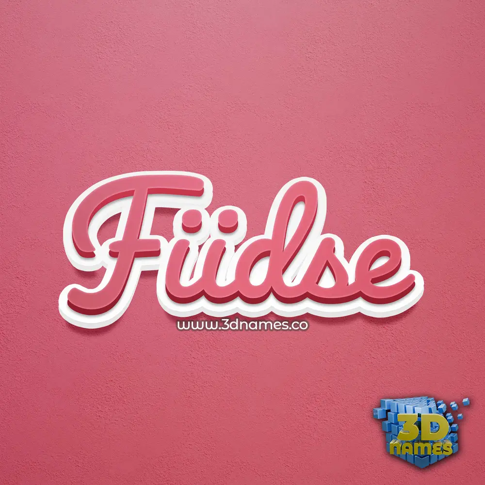 fiidse in Red Scribble style - 3D name wallpaper
