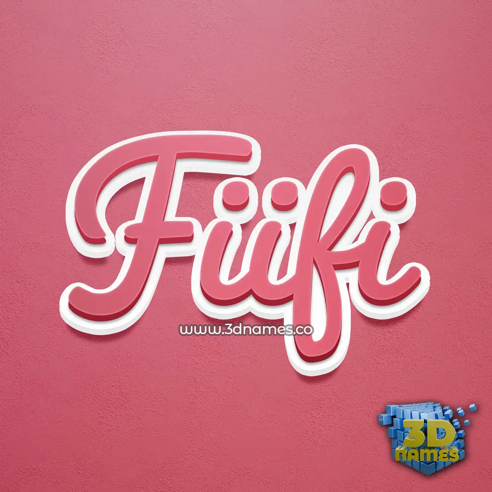 fiifi in Red Scribble style - 3D name wallpaper