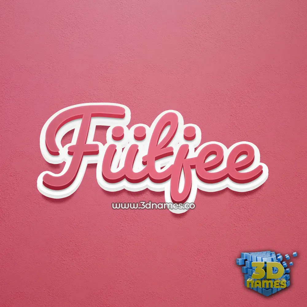 fiitjee in Red Scribble style - 3D name wallpaper