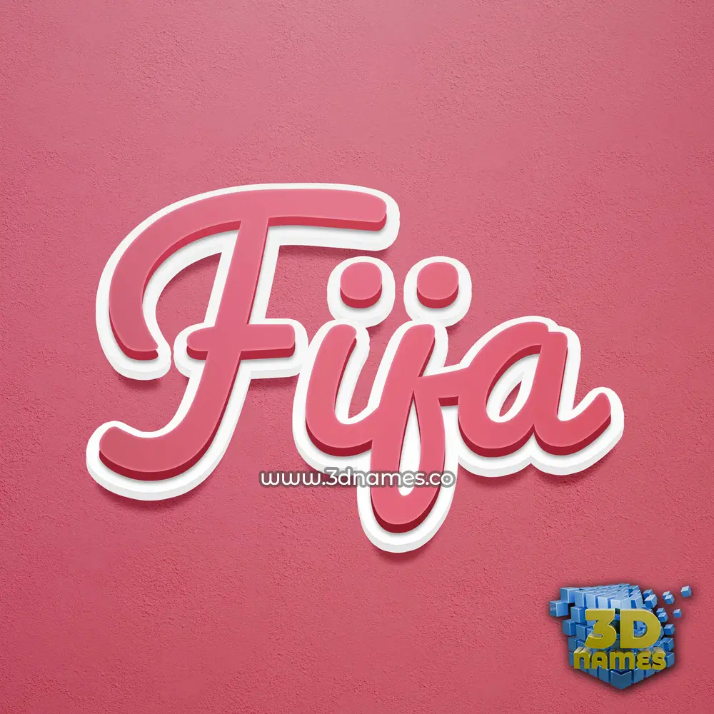 fija in Red Scribble style - 3D name wallpaper