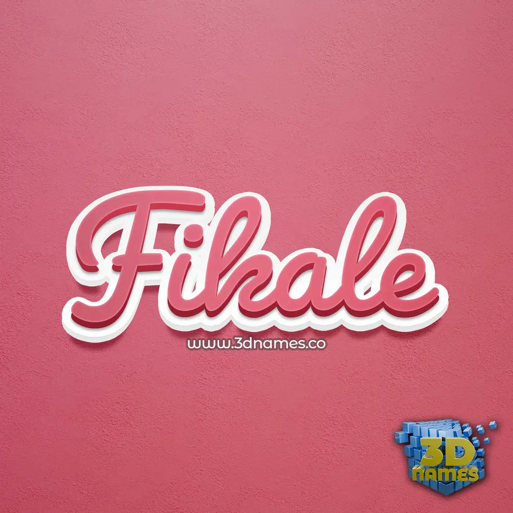 fikale in Red Scribble style - 3D name wallpaper