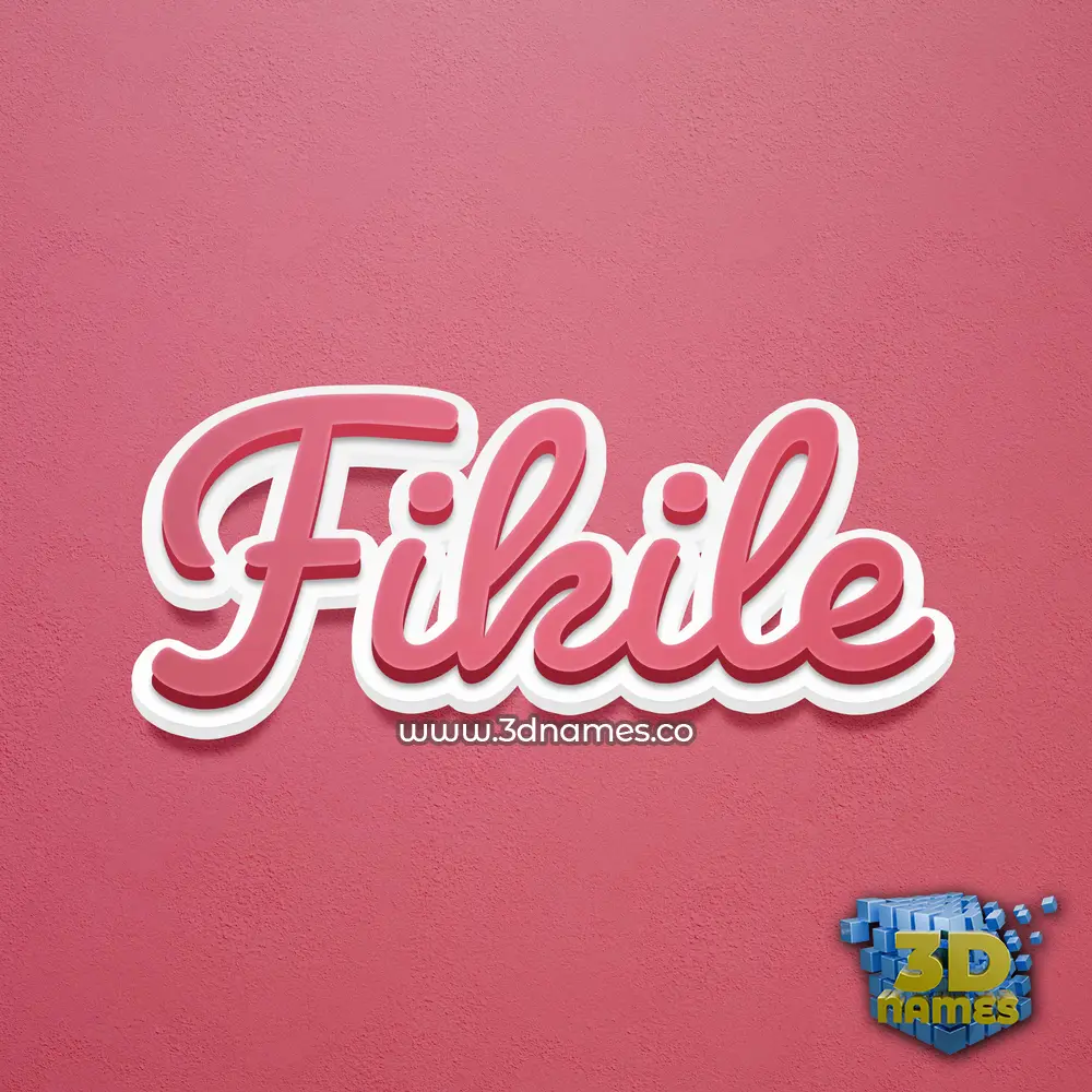 fikile in Red Scribble style - 3D name wallpaper