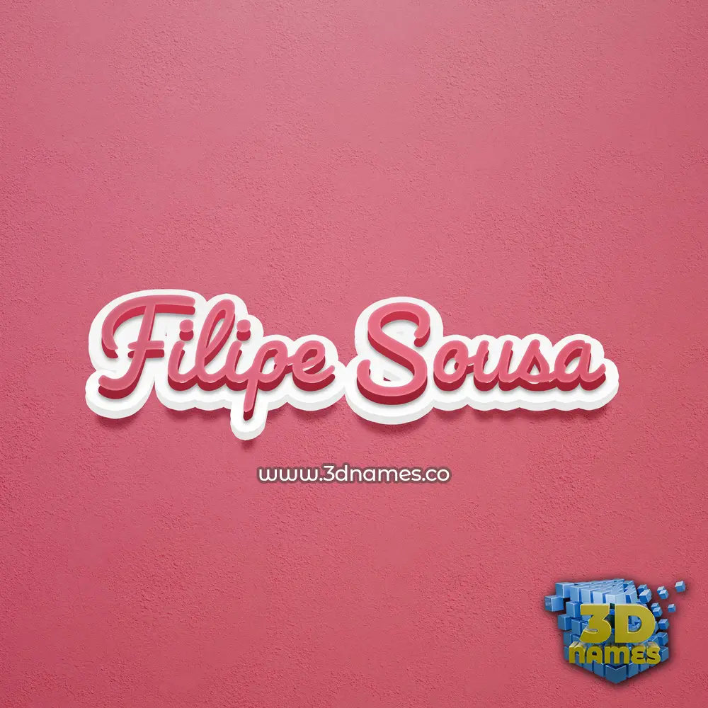 filipe sousa in Red Scribble style - 3D name wallpaper