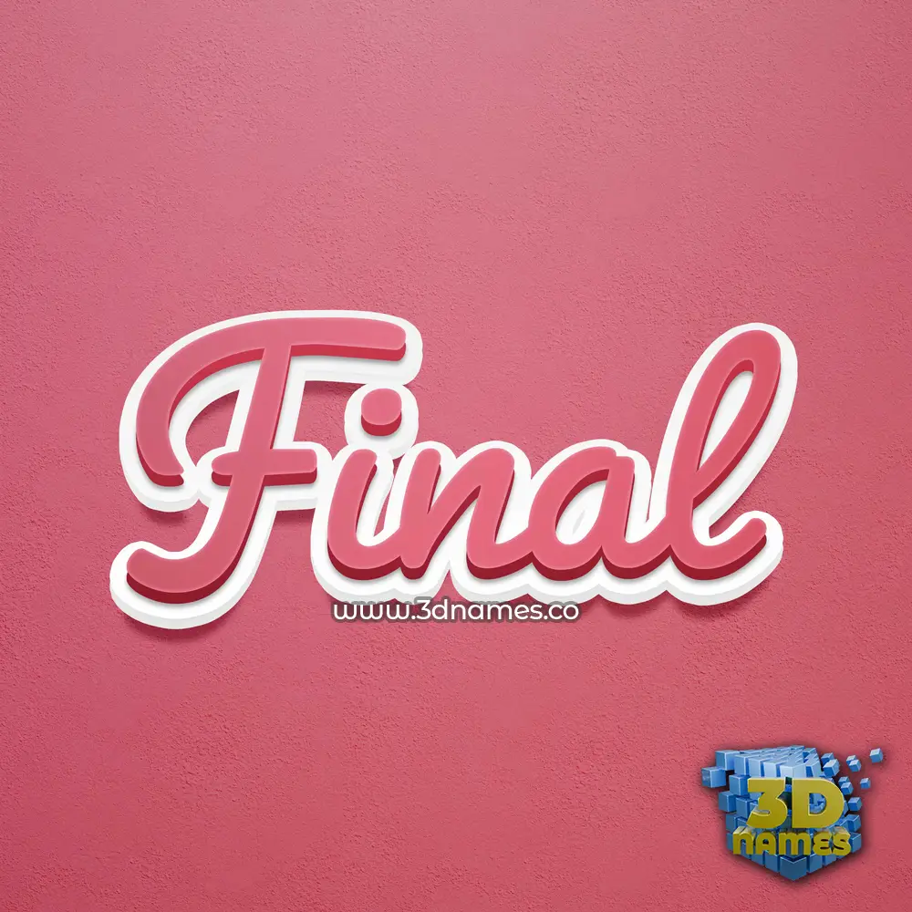 final in Red Scribble style - 3D name wallpaper