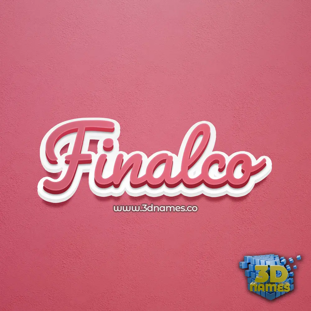 finalco in Red Scribble style - 3D name wallpaper