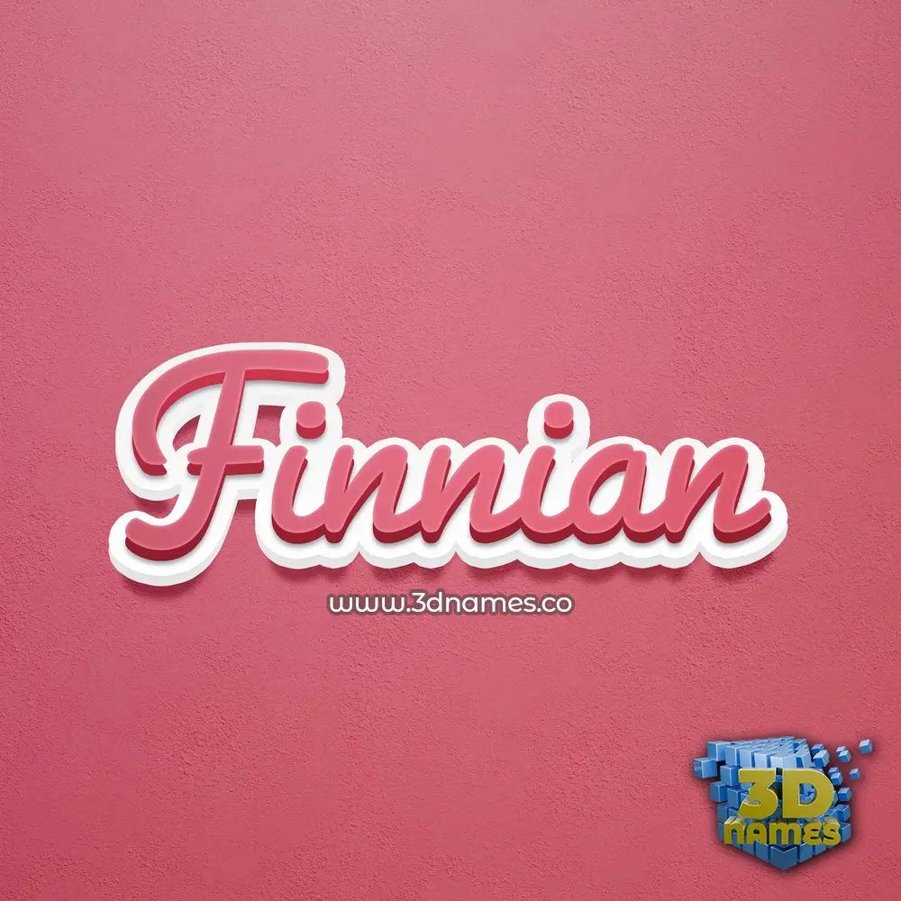 finnian in Red Scribble style - 3D name wallpaper