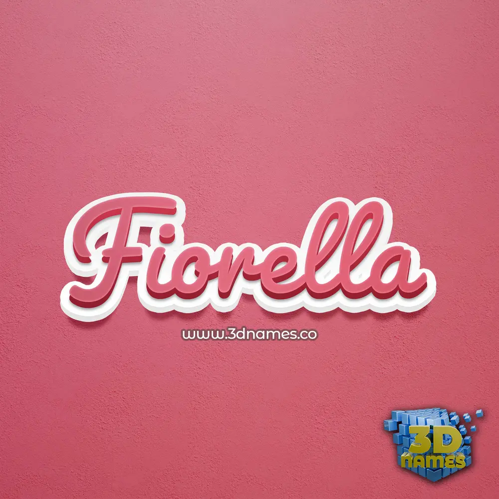 fiorella in Red Scribble style - 3D name wallpaper