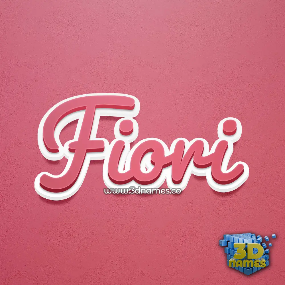 fiori in Red Scribble style - 3D name wallpaper