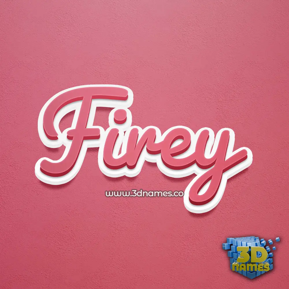 firey in Red Scribble style - 3D name wallpaper
