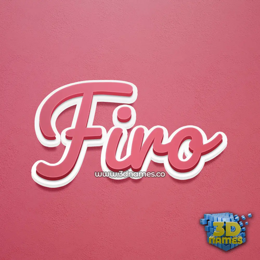 firo in Red Scribble style - 3D name wallpaper