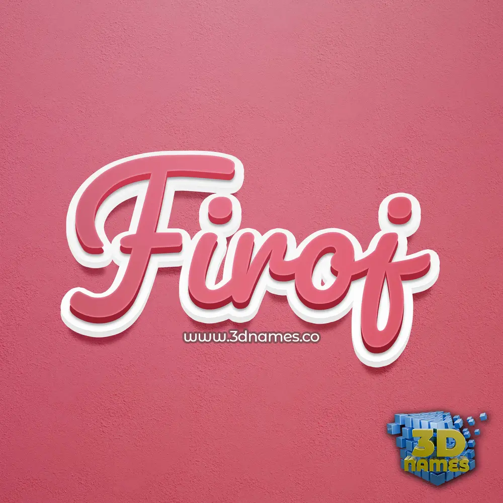 firoj in Red Scribble style - 3D name wallpaper