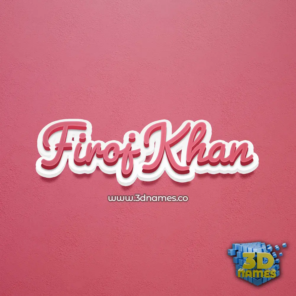 firoj khan in Red Scribble style - 3D name wallpaper